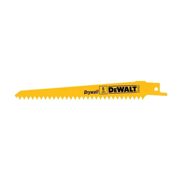 6" 6 TPI Plaster Cutting Bi-Metal Reciprocating Saw Blade (5 pack) - view 3