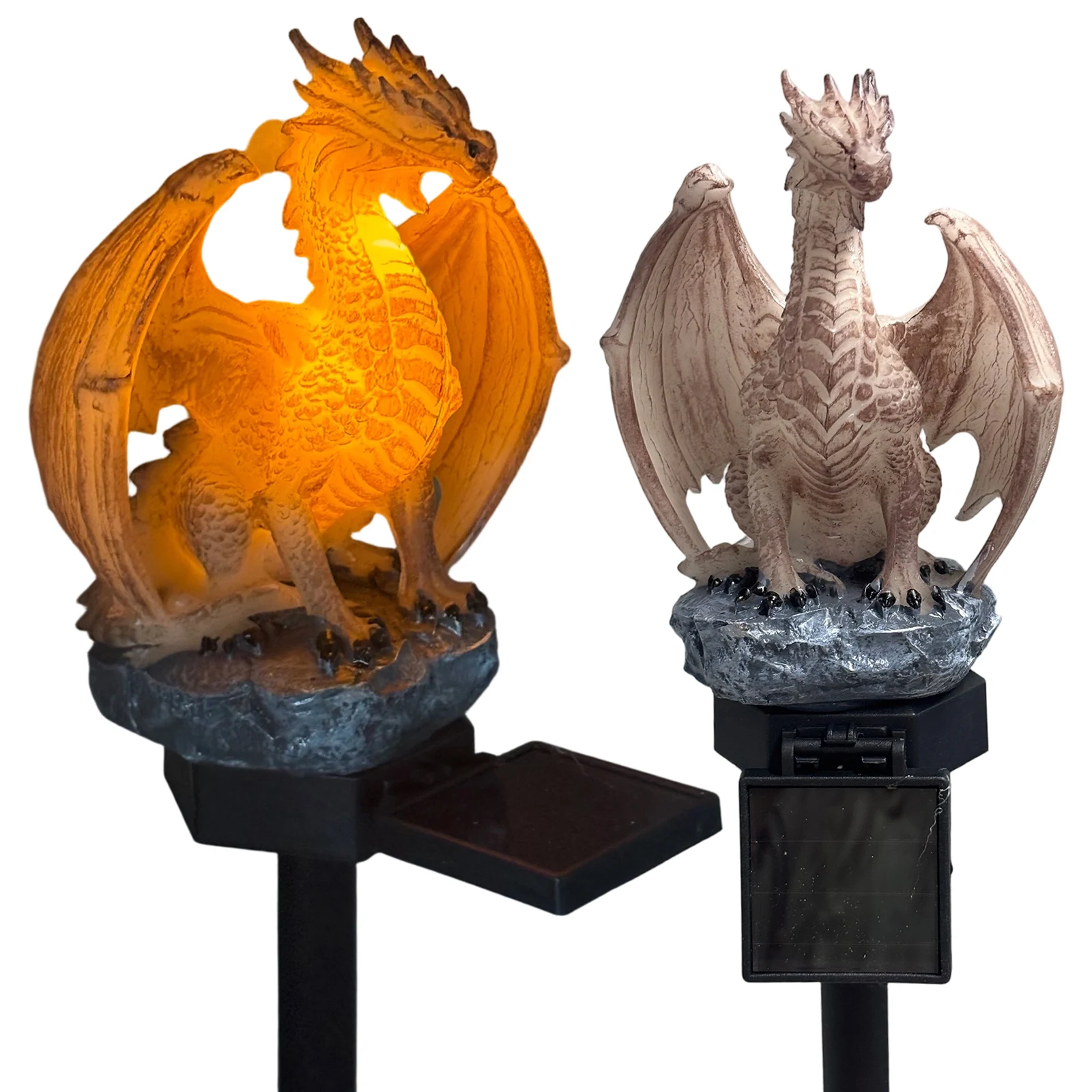 Home Decor Gothic - Outdoor Dragon Statue Lamp Energy-Efficient Resin