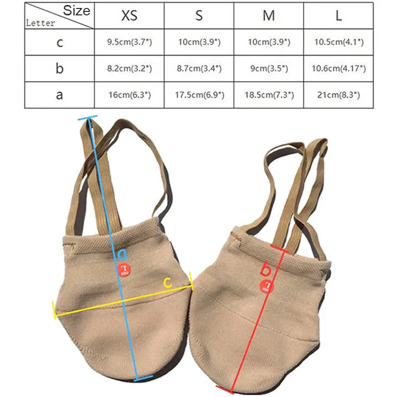 Ritmische Gymnastiek Zachte Halve Sokken Art Gym Dansschoenen Professionele Competitie Zool Sokken Bescherm Voet Elastische Dansschoenen