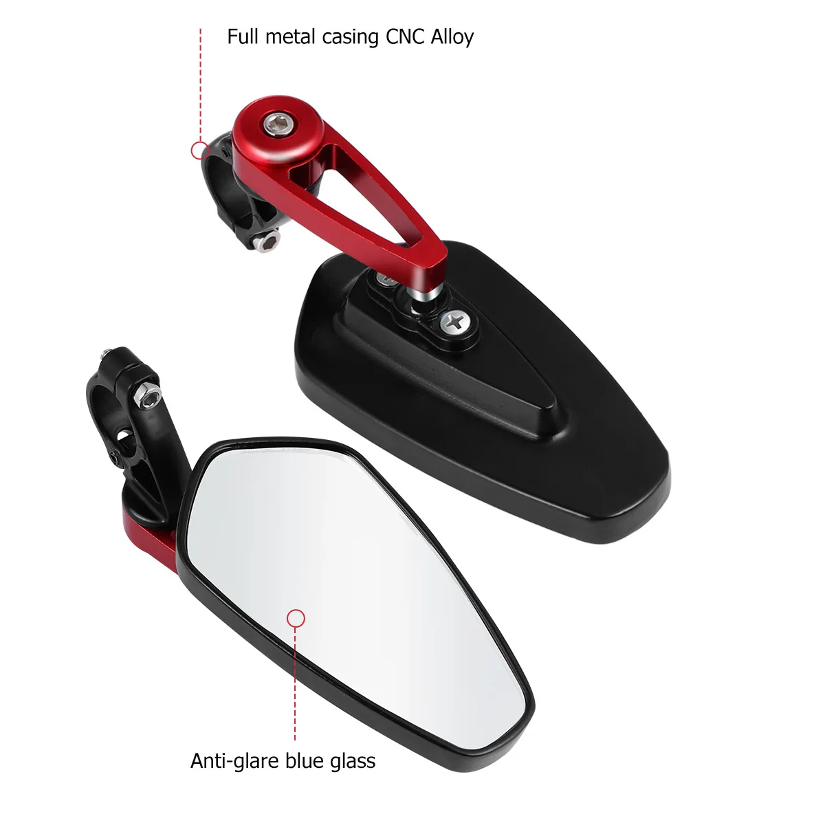 

Motor Bike Modified Handlebar Reversing Mirror Rearview Motorcycle All Aluminum