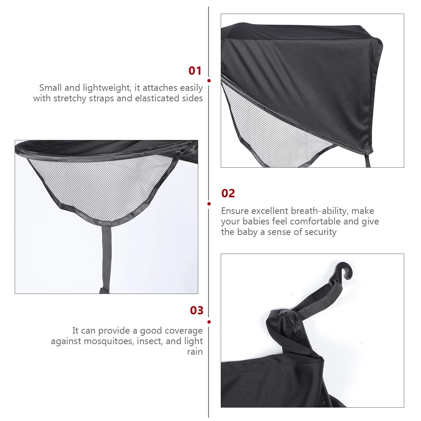 

Stroller Sunshade Spandex Cover Durable Baby Stroller Canopy Lengthened Design Wide Coverage Sun Protection Baby Sunshade Cover