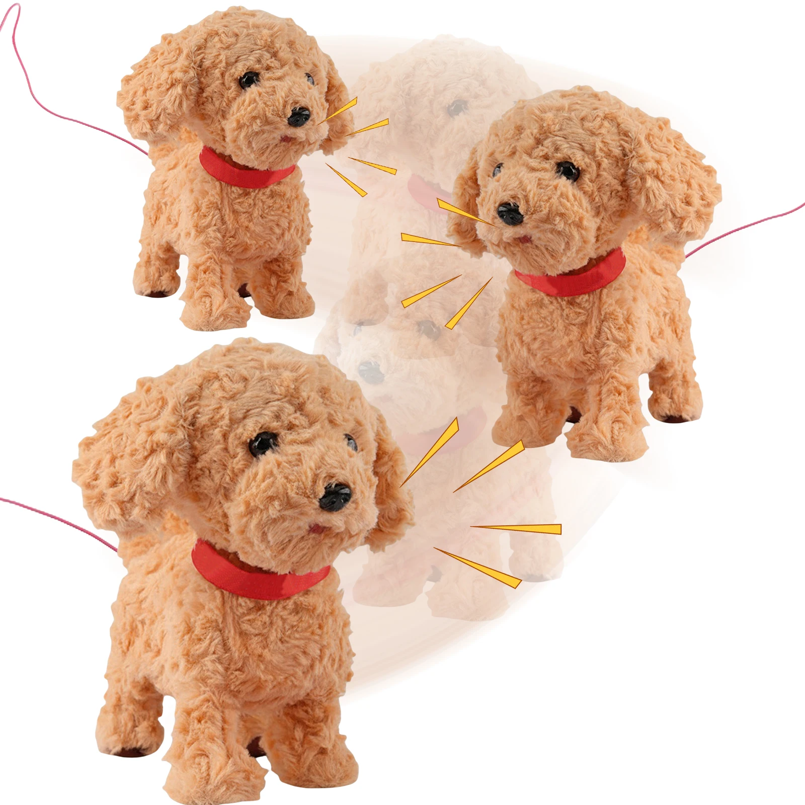

Realistic Robot Puppy Lifelike Sounds Interactive Plush Dog Tongue & Licking Motion Present Pet Gifts for 3+ Year Boys Girls
