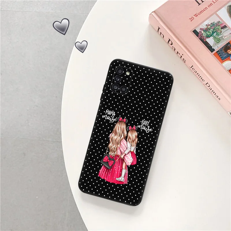 Phone Case for Samsung A35 5G A55 A02 A03 A04 A05 S8 S9 Note10 Plus 9 8 a05s Super Baby Mom Girl Boy Soft Black Silicone Cover