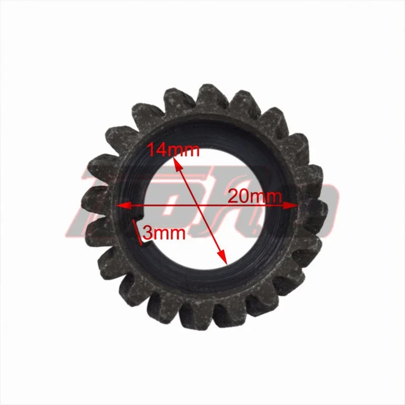 TDPRO New Black 20Teeths Wheel Gears Motorized Bicycle Bike Gear Box Bevel Pinion For 49cc 60cc 66cc 80cc 2-Stroke Engine Bikes