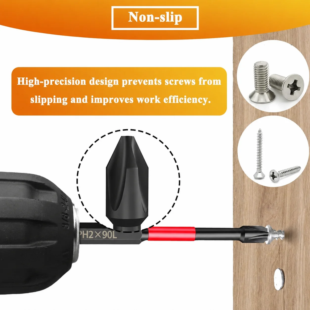 Rafford Magnetic Impact Screwdriver Bit Set 3/6/12Pcs High Torque S2 Steel 1/4
