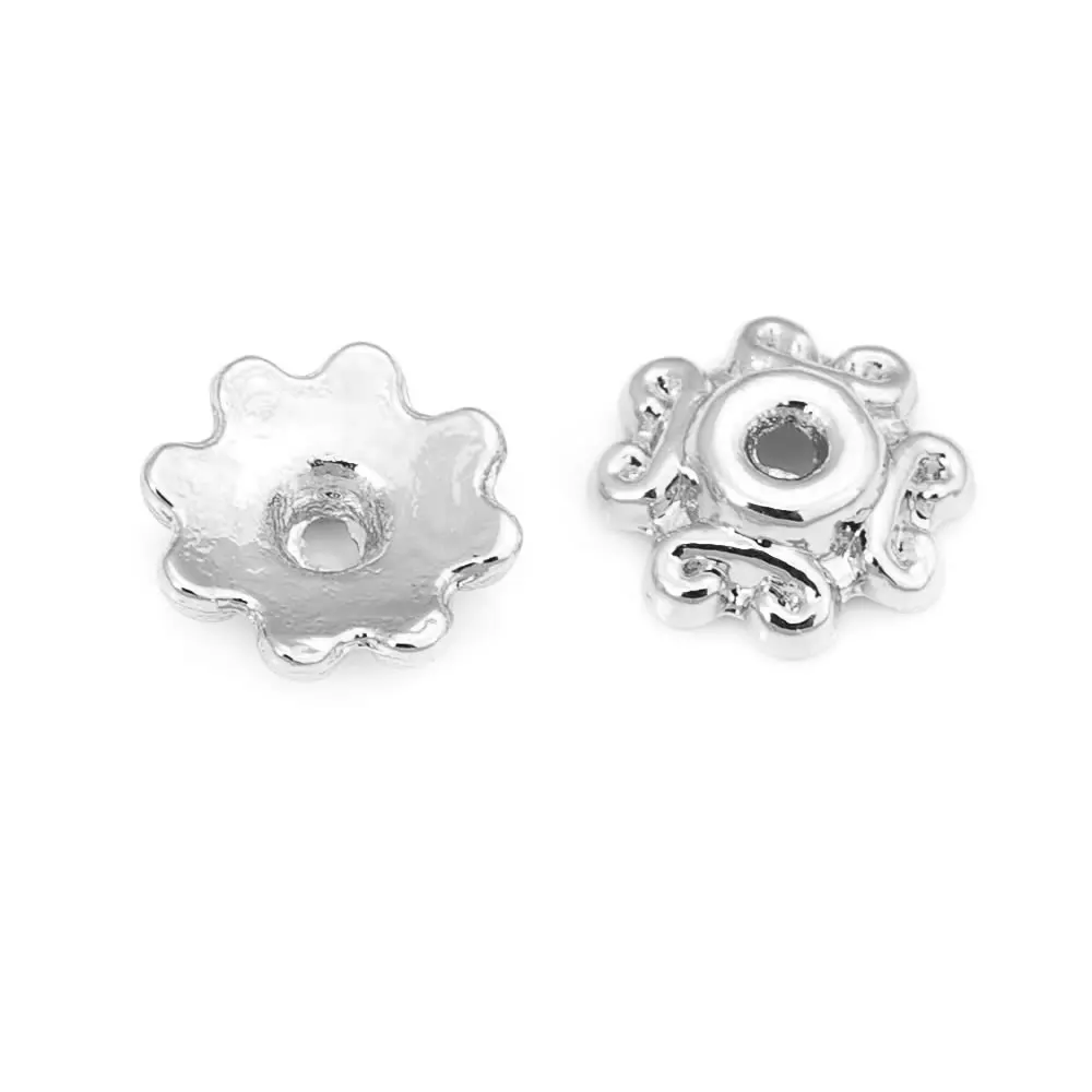 18K Goldfarbene Messing-Blumenperlenkappen Hochwertige DIY-Schmuckherstellungszubehör Halsketten- und Ohrring-Accessoires für Frauen – Detail 40