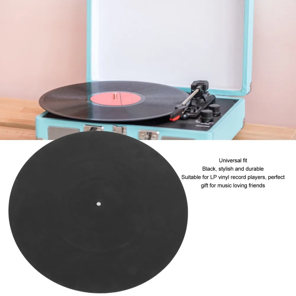 Durable 12in Turntable Platter Mat Vibration Reduction Static Resistant Vinyl Record Pad Record Player Mat for LP Record Player