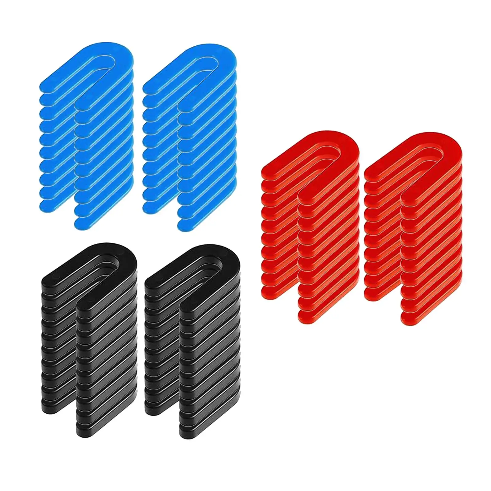 60 Pieces U Shaped Shim Pack Repair Car Repair Lift Spacer (Black, Red, Blue) Automotive Auto Lift Installation Leveling Shims