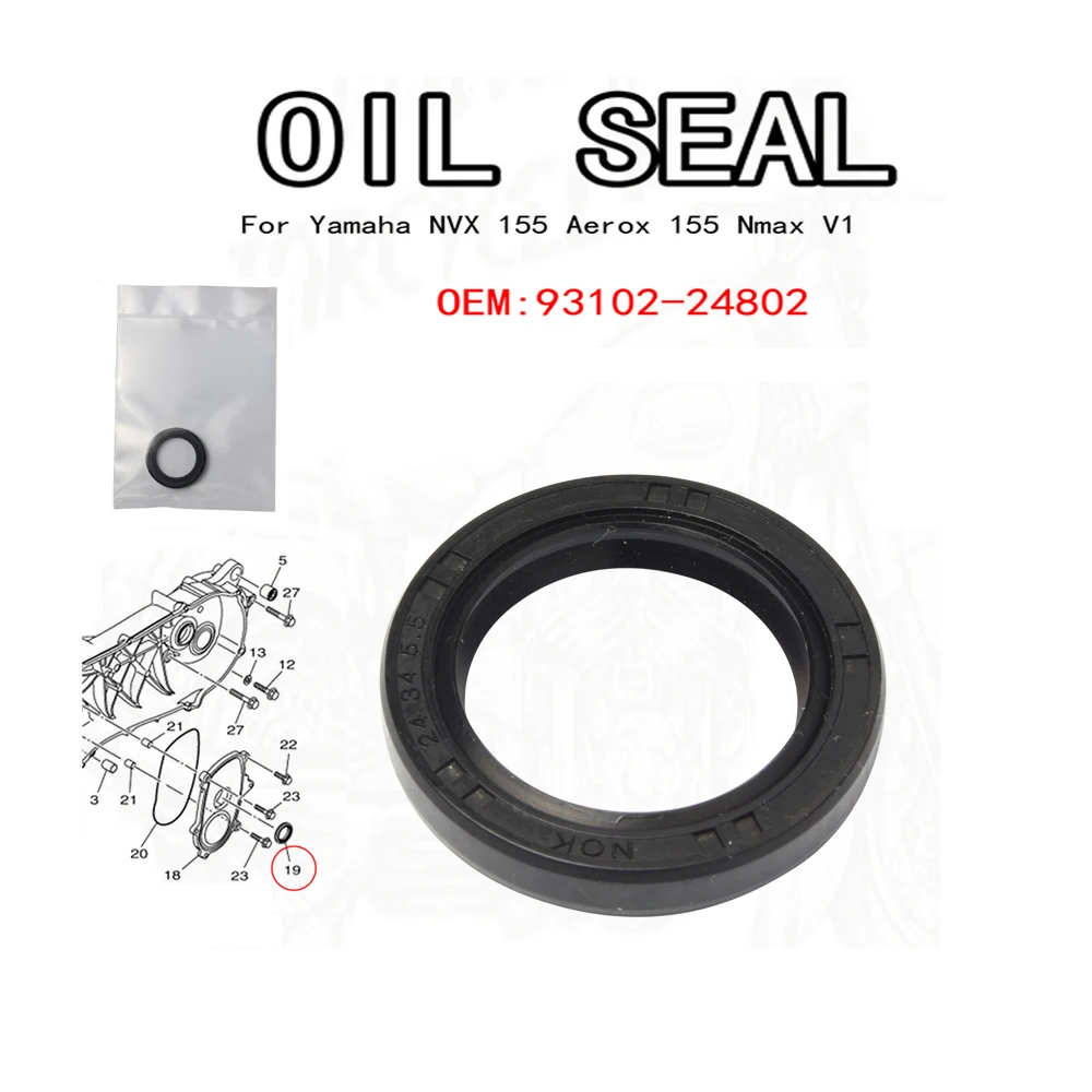 

For Yamaha NVX 155 Aerox 155 Nmax V1 Crankcase Oil Seal