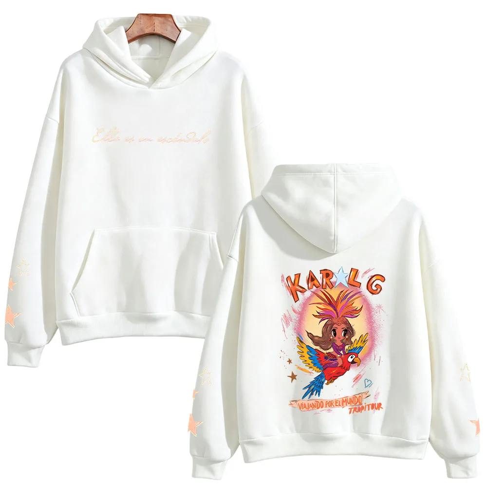 Ivonny Hoodie Karol G Grafik-Kleidung Unisex Herren Damen Pullover Sweatshirt Locker Langarm Fans Herbst Winter Oberteile Streetwear – Detail 8