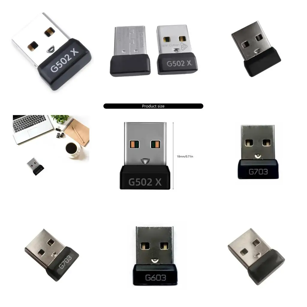 

USB Receiver Wireless Dongle Adapter For Logitech G PRO GPROX G903 G502 G304/G305 G603 G703 G900 G913 LogiBolt Mouse Adapter
