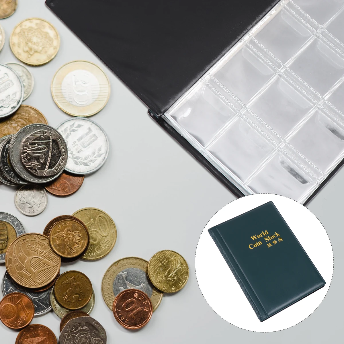 

120 Coin Book Holder Collection Super Transparent Pvc New Material Collector Coins Album