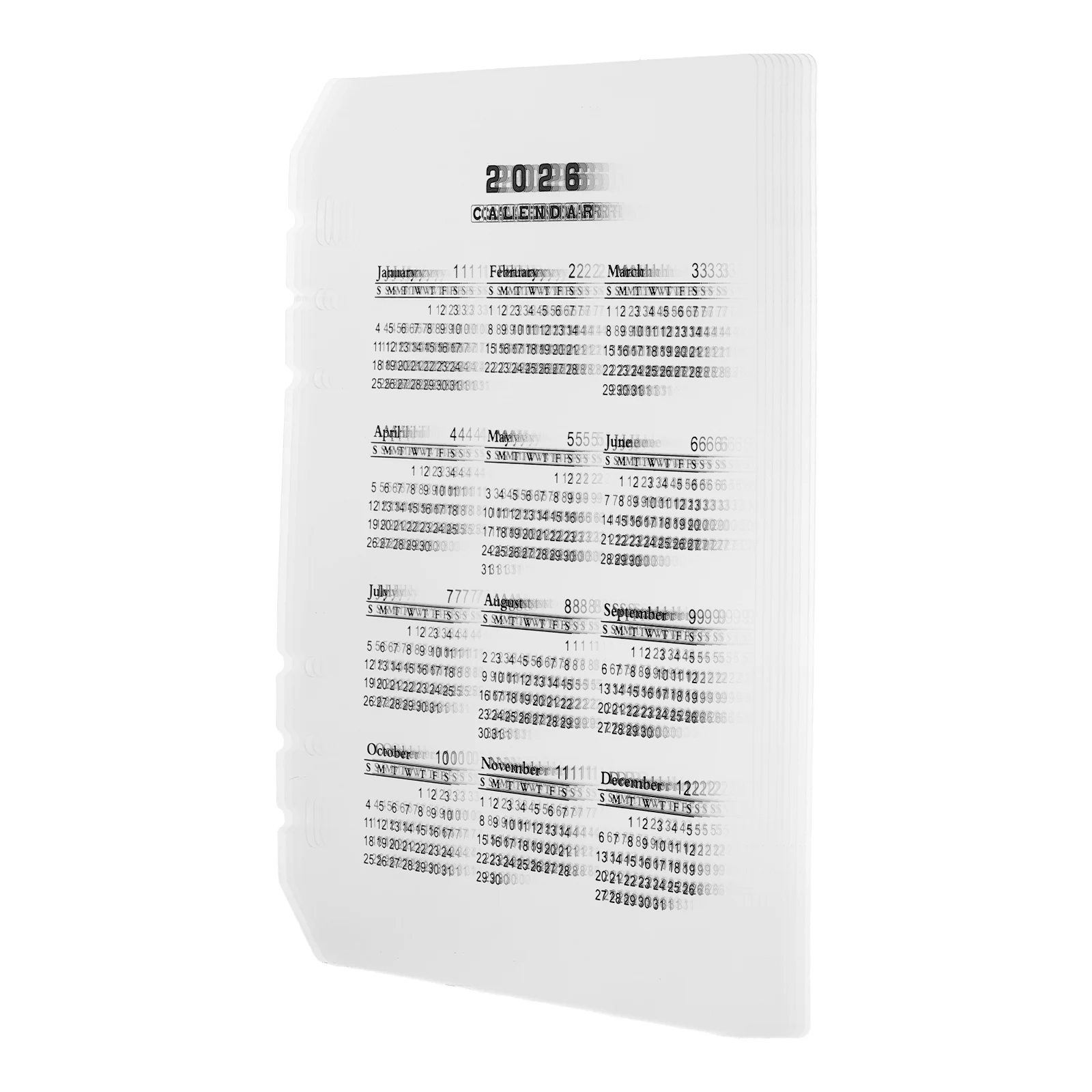 

12pcs A5 Calendar Divider PP Frosted Monthly Binder Notepad Page Refill Replacement Notebook Separator Plastic Tab Index