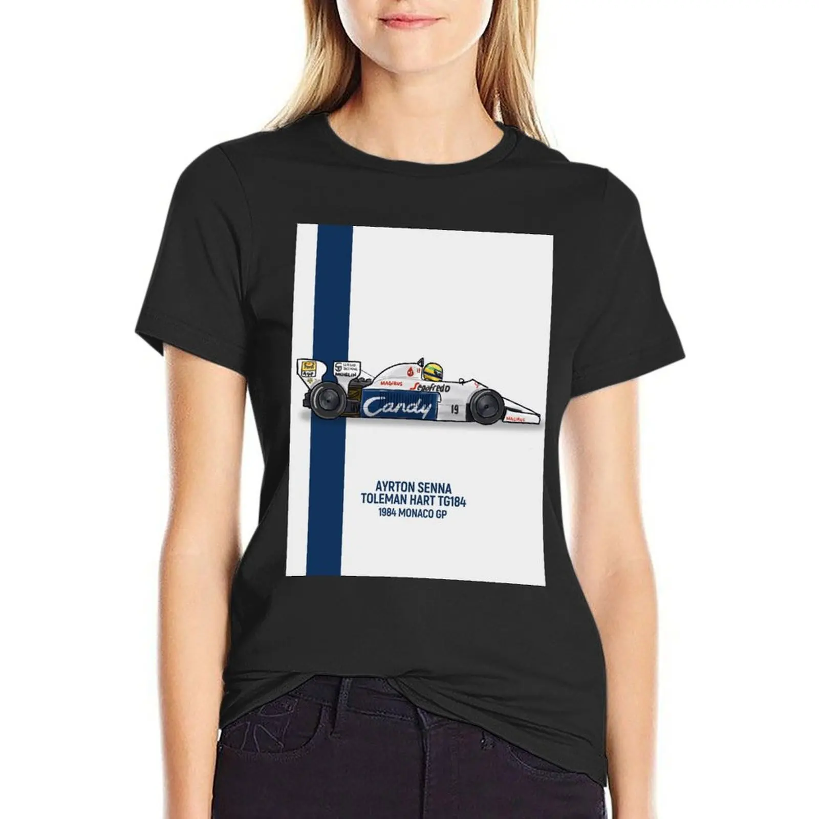 Senna Toleman 1984 T-Shirt Short sleeve tee cute tops korean fashion aesthetic clothes black t shirts for Women