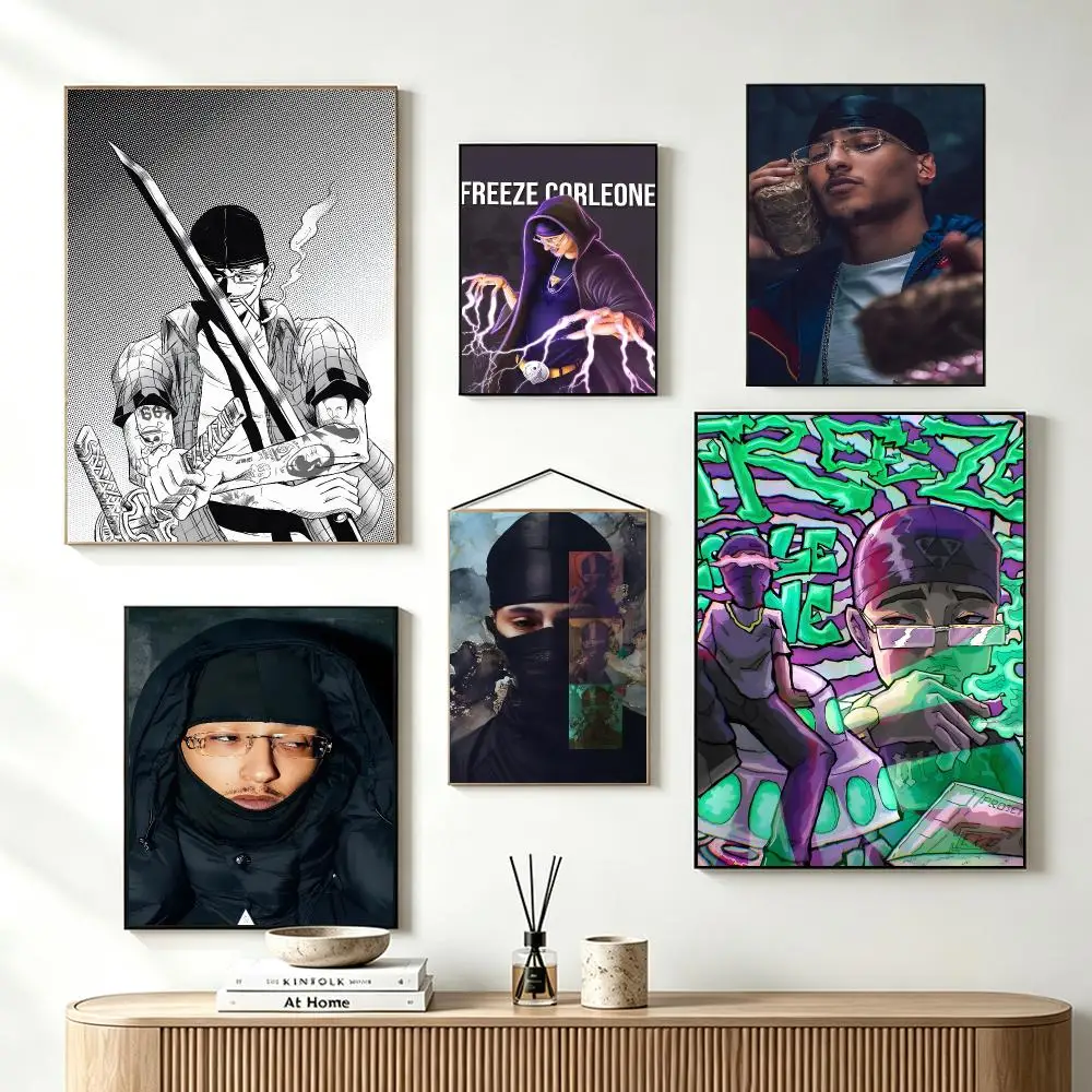 Bold Rap Artist F-Freeze Corleone Poster Self-Adhesive Wall Art HD Print For Dorm Teen Room Decor Gift