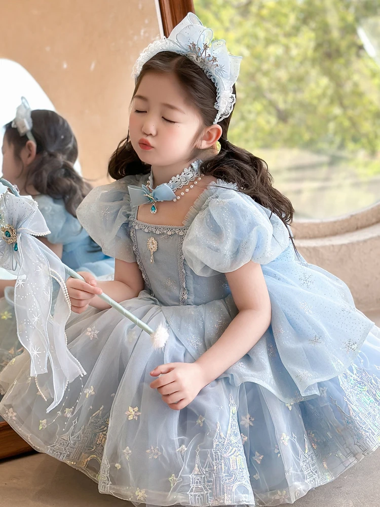 Lolita Princ Elsa – jupe bouffante d'été pour bébé fille, taille moyenne, ligne a, Midi Dr ort Sve Bright Tead