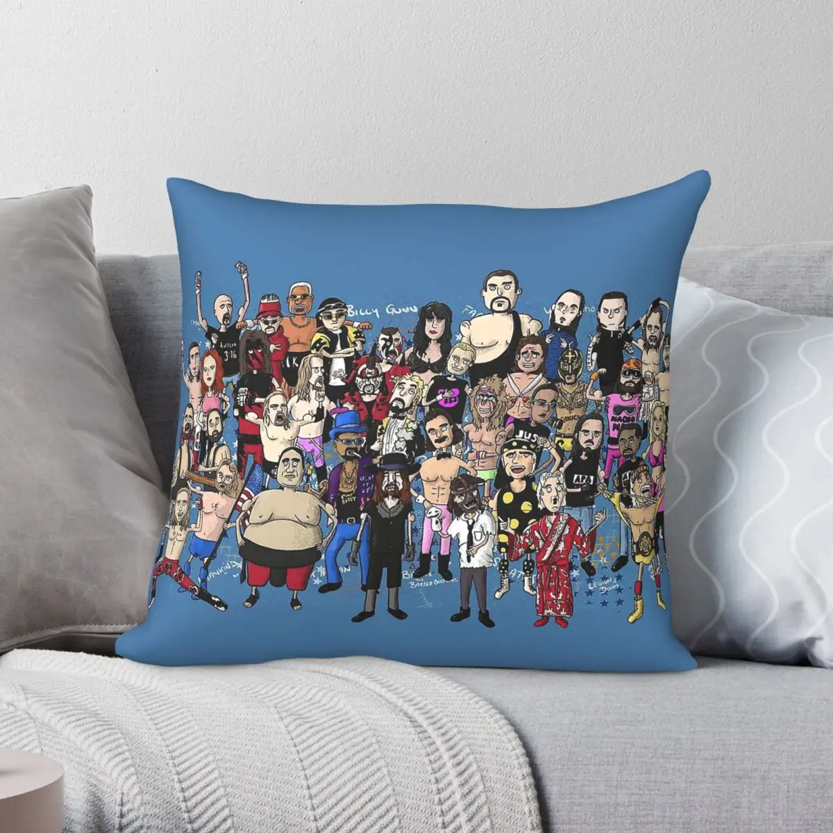 Legends Of Wrestling Game Square Pillowcase Polyester Linen Velvet Creative Zip Decorative Car Cushion Cover