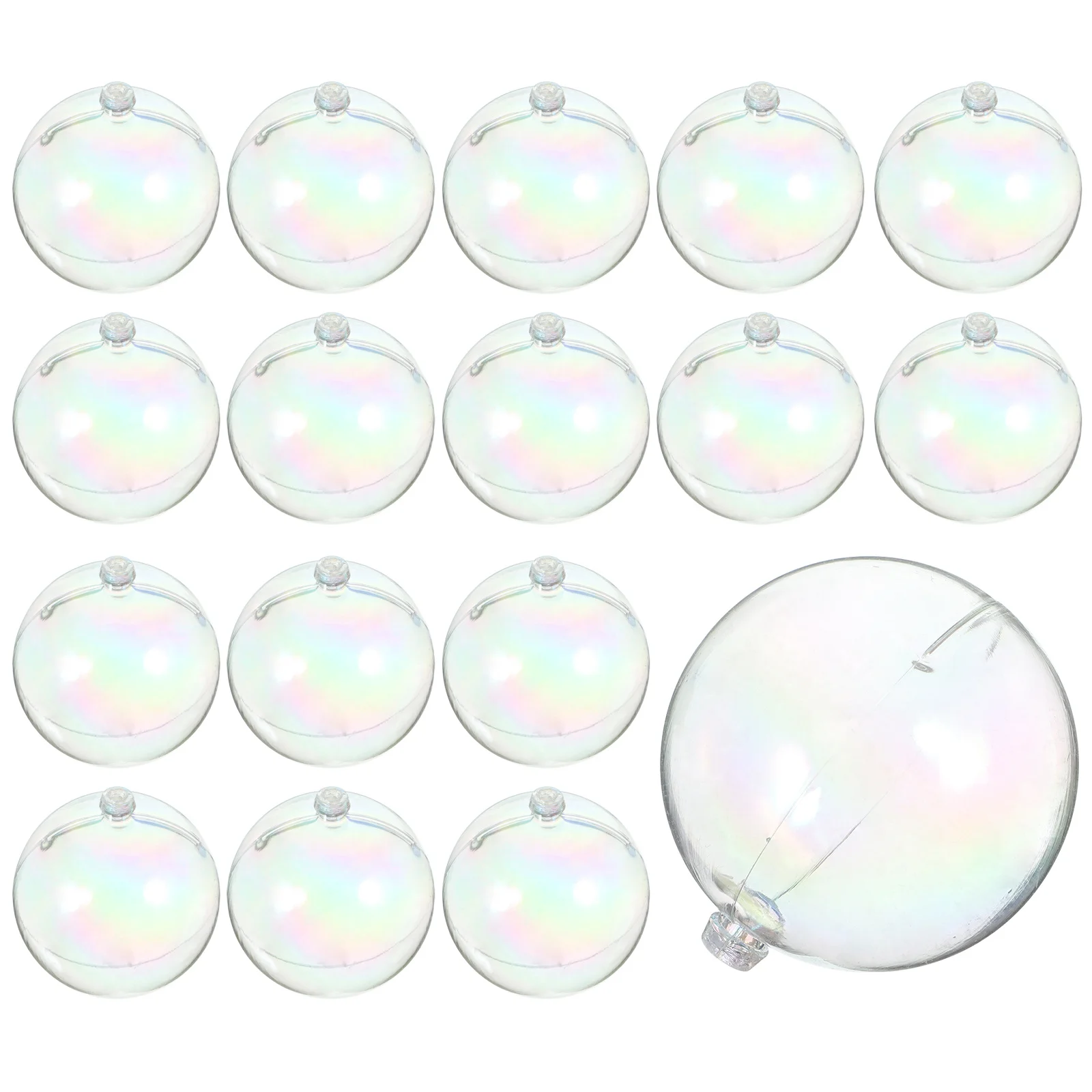 

20Pcs Shimmering Christmas Ball Ornaments Rainbow Decorative Pendants for Holiday Party Wedding Tree Xmas Decorations Supplies