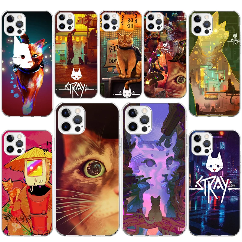 Stray Cat Game Soft Silicone Phone Case For Apple iPhone 11 14 15 16 Pro 12 13 Mini XR X XS Max 7 Plus 8 + Fundas Cover 11 14 15