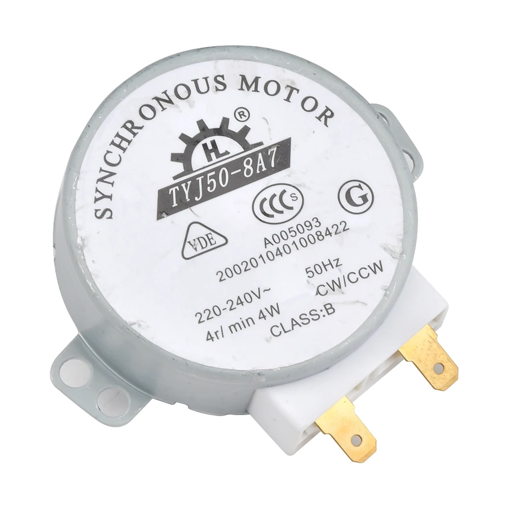 AC 220V-240V 50Hz CW/CCW Microwave Turntable Turn Table Synchronous Motor TYJ50-8A7 Vertical Turntable Motor