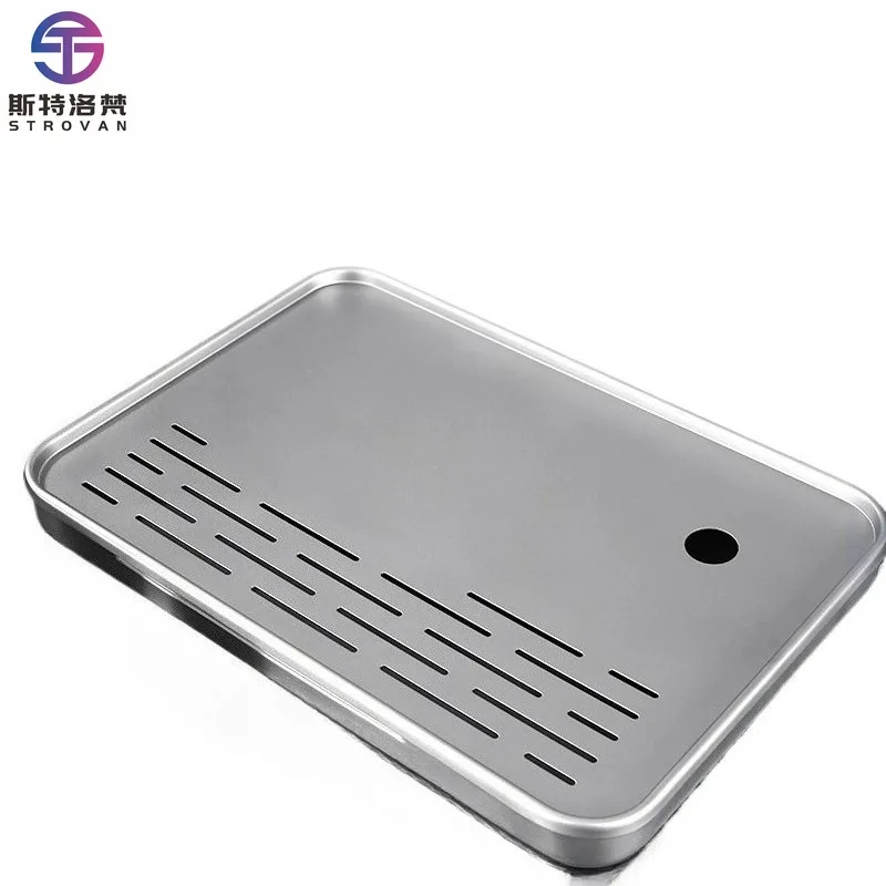 

Pure Titanium Square Tea Tray Outdoor Portable Large Tea Table Dry Brewing Table Accessories