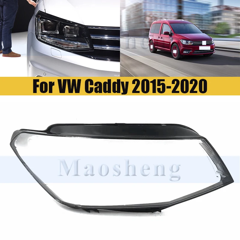 

Защитная крышка переднего бампера для фар VW Caddy 2015-2020, стеклянная накладка на фары, защитные колпаки для линз фар