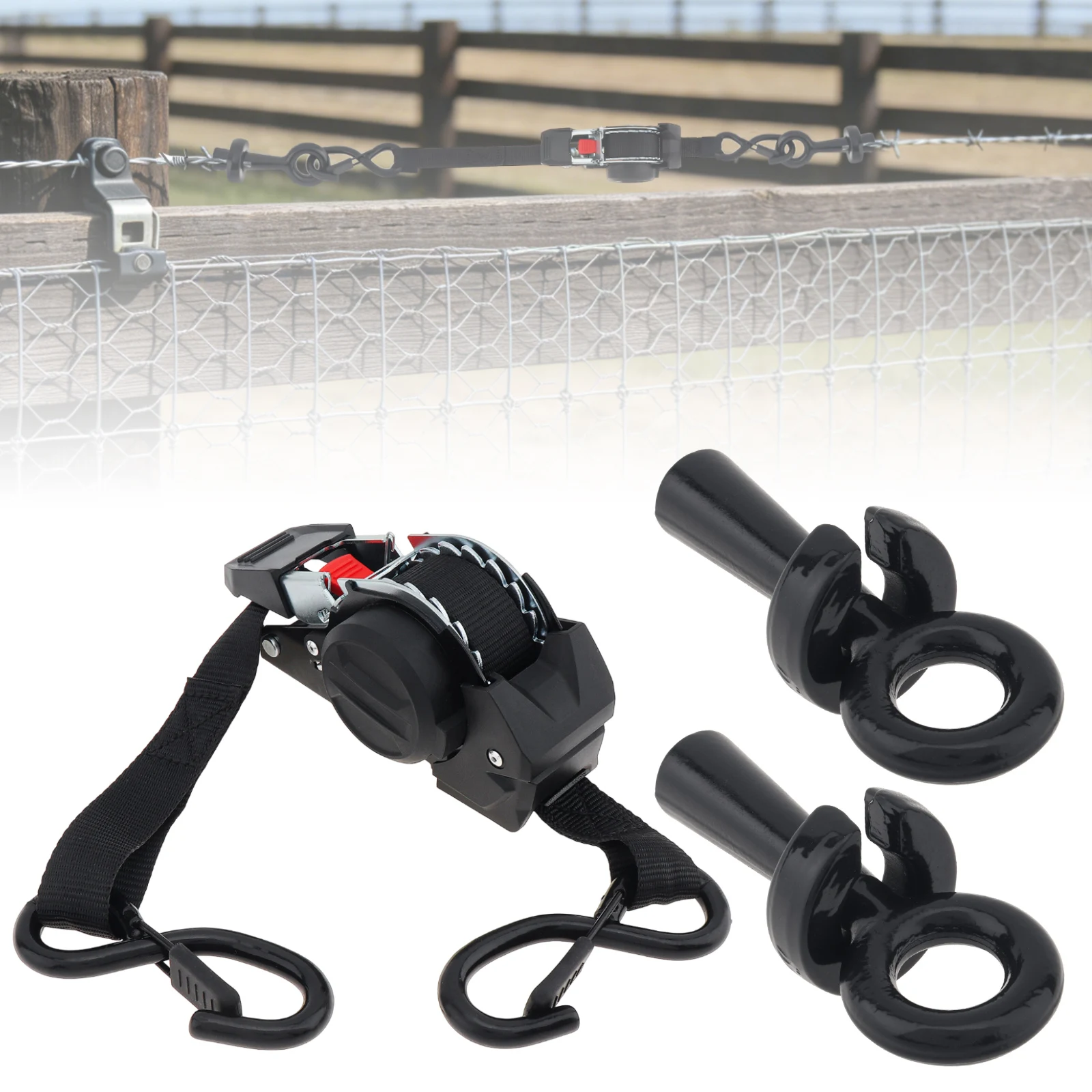 

2pcs 5.1 inch Steel Metal Barbed Wire Pullers for Fence Barbed Wire Stretcher Tightener Repair Tool Portable Black Wire Grippers