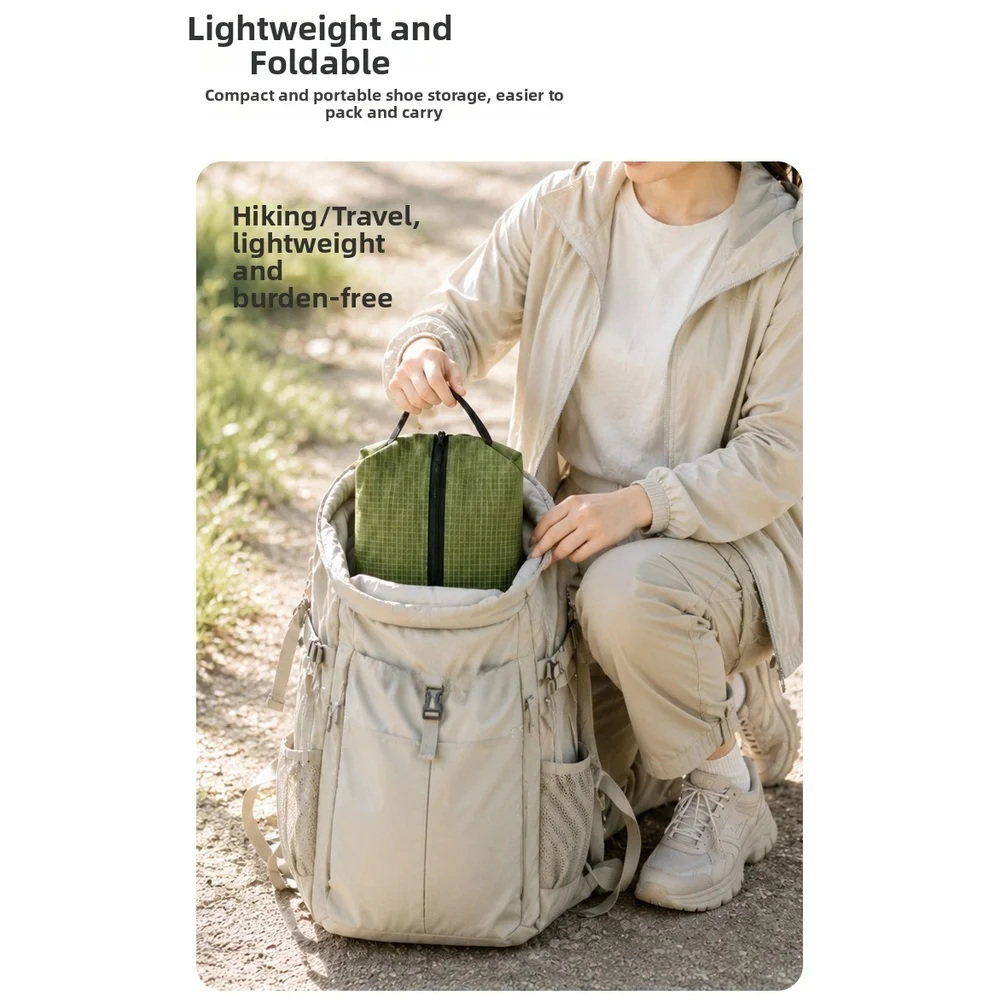 Waterproof Shoe Bag Lightweight Tear Resistant Nylon Travel Organizer Spacious Design Fits Shoes Up to Size 43