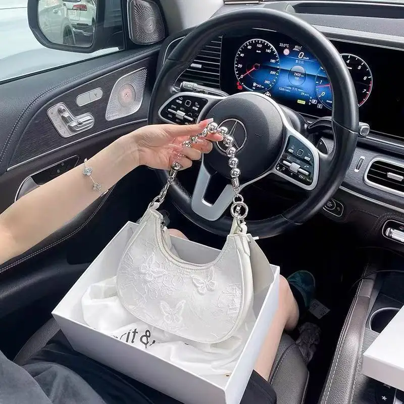 

Сумка в форме полумесяца для девочек, сумка на плечо под мышками, милая сумка с бабочкой, шикарный мини-кошелек, роскошная дизайнерская сумка bolsa feminina