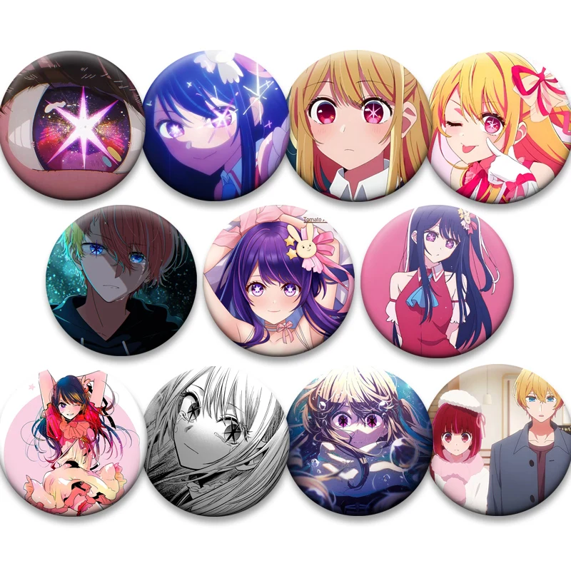 Круглые креативные булавки, аксессуары для рюкзака, аниме, броши Oshi No Ko, Ai Hoshino Ruby Hoshino Akane Kurokawa, значок с героями мультфильмов, подарки Круглые креативные булавки, аксессуары для рюкзака, аниме, броши Oshi No Ko, Ai Hoshino Ruby Hoshino Akane Kurokawa, значок с героями мультфильмов, подарки