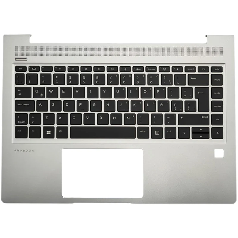 Teclado para portátil HP Probook 440 G6 445 G6 440 G7 445 G7, cubierta superior plateada con reposamanos retroiluminado, nuevo