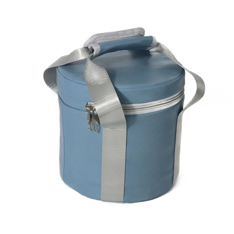 Blue Leather Portable Handheld Bag Music Bowl Bag Crystal Bowl Bag Crystal Bowl Storage Tote Bag