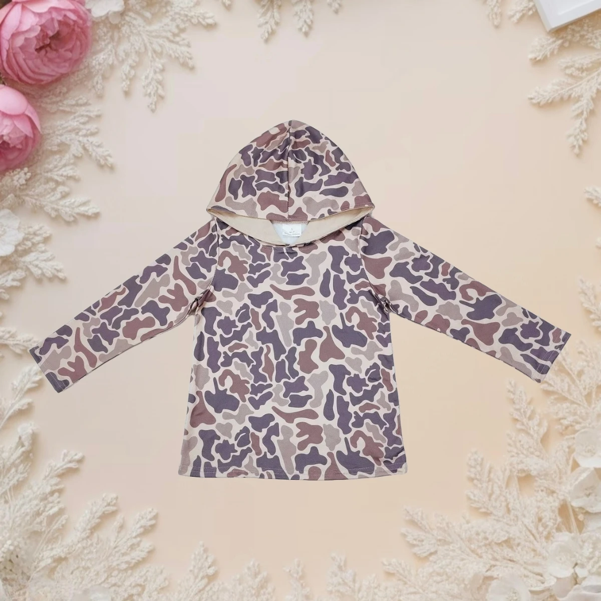 

Wholesale Kids Camo Hooded Baby Boy Sweatshirt Clothes Children Toddler Long Sleeves Hoodie Sportswear Boutique One Piece Shirt