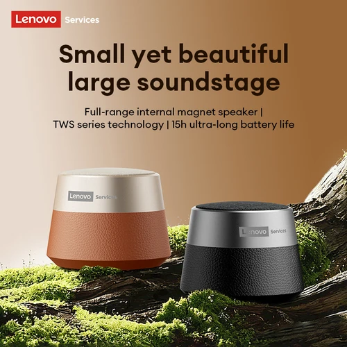 Imagen 2 del producto Altavoz Bluetooth 5.4 Lenovo HD103, Mini Altavoz Inalámbrico Portátil, Sonido Estéreo de Alta Calidad, Audio TWS para Exteriores con Bajos Potentes para Teléfono y PC