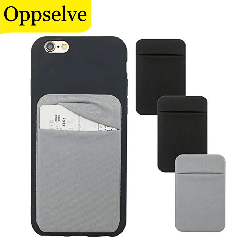 Removable Stick-on Universal Case Slim Pocket Credit Mini Pouch Card Holder Adhesive Wallet Phone Back Cover For iPhone Samsung