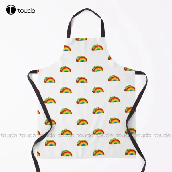 Rainbow Taco Pride Apron Waiter Apron For Women Men Unisex Adult Garden Kitchen Household Cleaning Custom Apron New Custom Apron