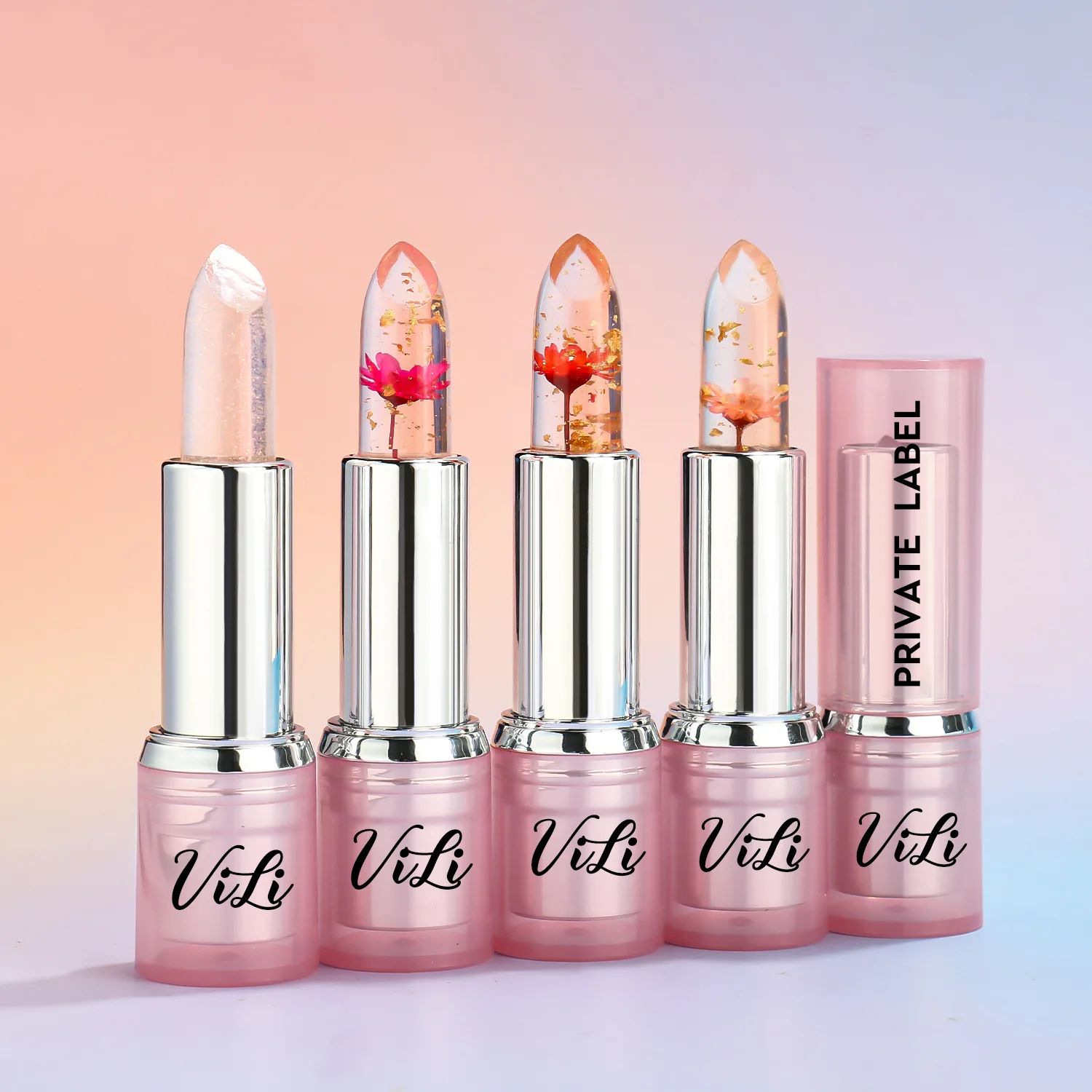 Magic Flower Lipstick Colors Changing Lips Plumper Creamy Lip Balm Moisturizing Makeup Waterproof Natural Pink Vegan Custom Logo