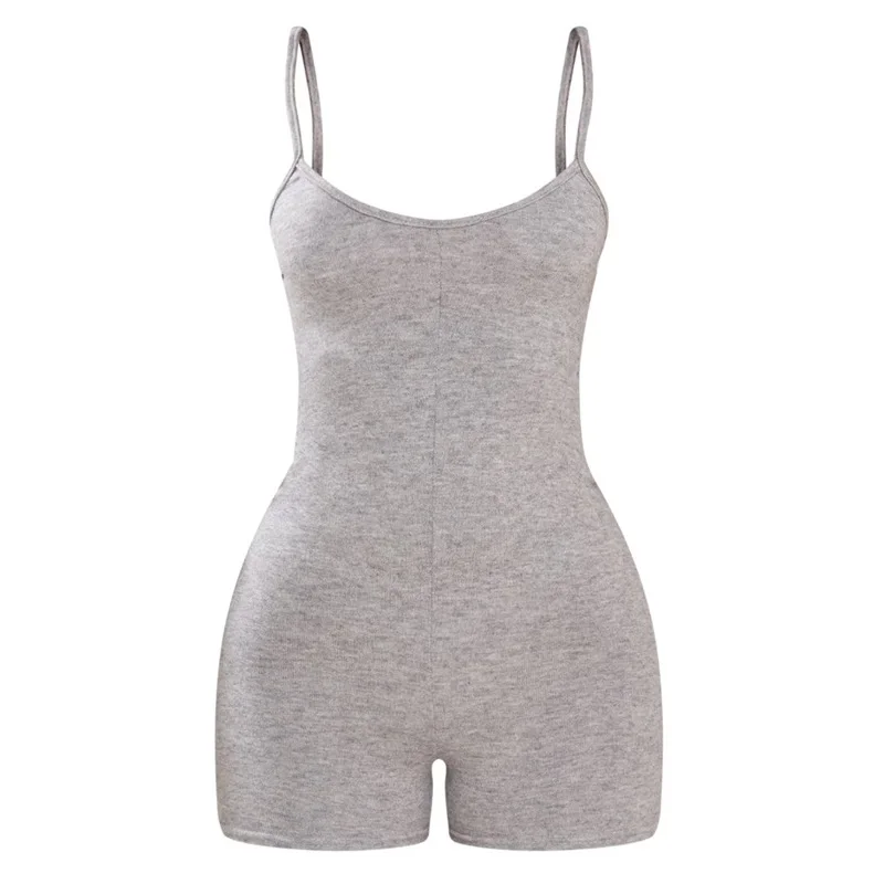 Y2k macacão de ombro justo sexy macacão branco feminino de verão sem costas justo macacão esportivo