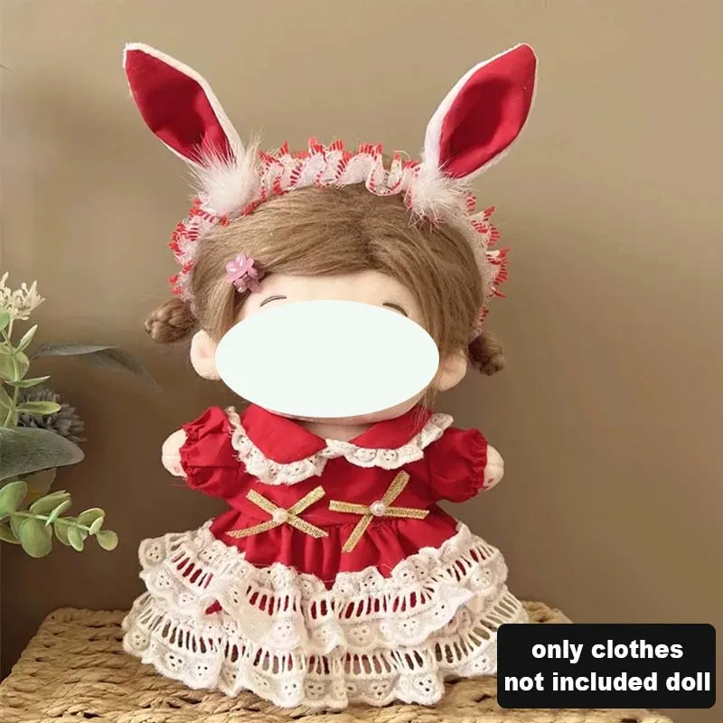 Adorável bonito conjunto de roupas de boneca de algodão para 20cm idol boneca roupas vestir-se acessórios boneca diy roupas fãs das crianças presentes