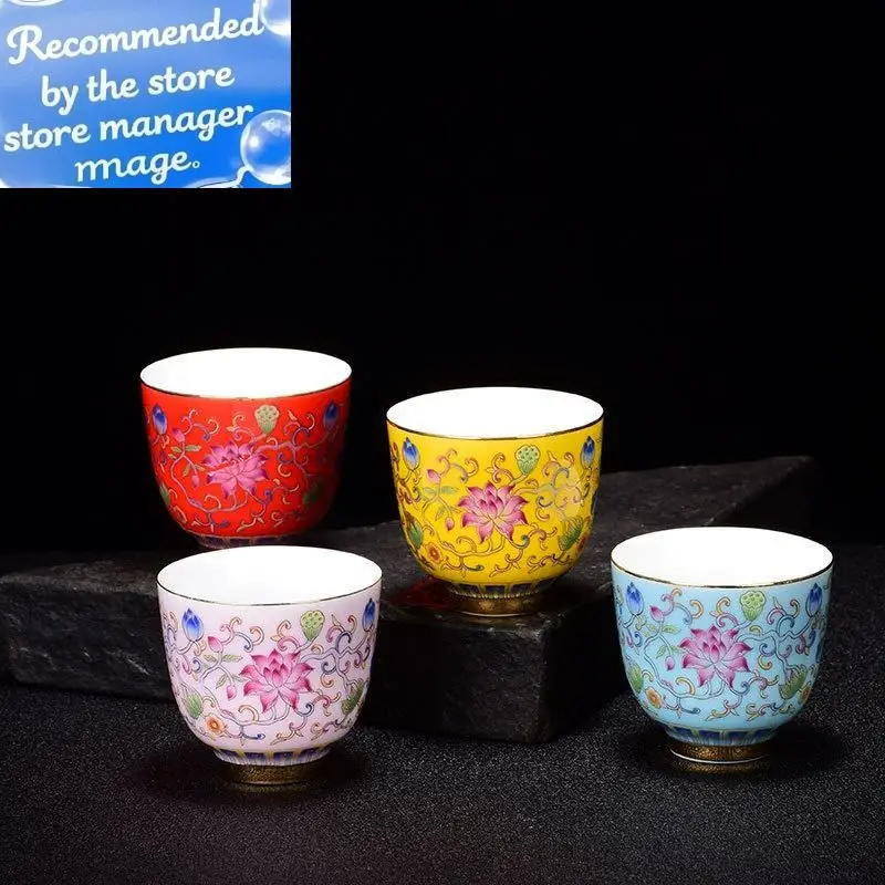 Винтажная китайская фарфоровая футболка, красивая необычная эстетическая чашка, Улун Пуэр, кунг-фу, цветок Тегуаньинь, зеленый чай