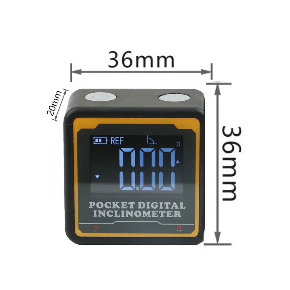 Alat Ukur Sudut Digital Saku dengan Basis Magnetik, Layar Backlight, Mini Angle Finder, Pengukuran Digital, Dapat Diisi Ulang