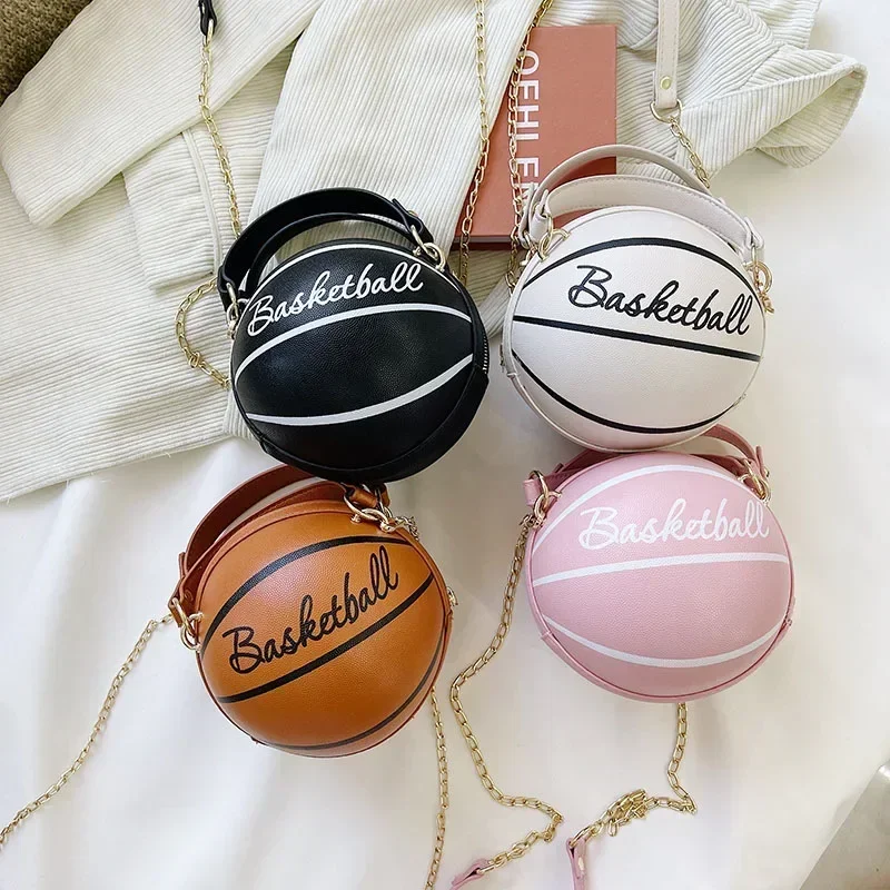 

Women's New Fashion Ball Bag Personality Round Sphere Chain Shoulder Crossbody Handbag
