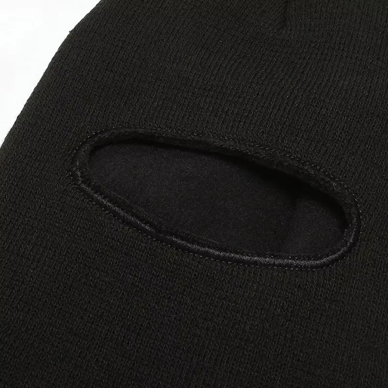 الشتاء محبوك قبعة الرجال في الهواء الطلق الدراجات عارية سميكة الدافئة قبعة قفازات العرقية العين الرقبة الحرس محبوك طقم قبعات