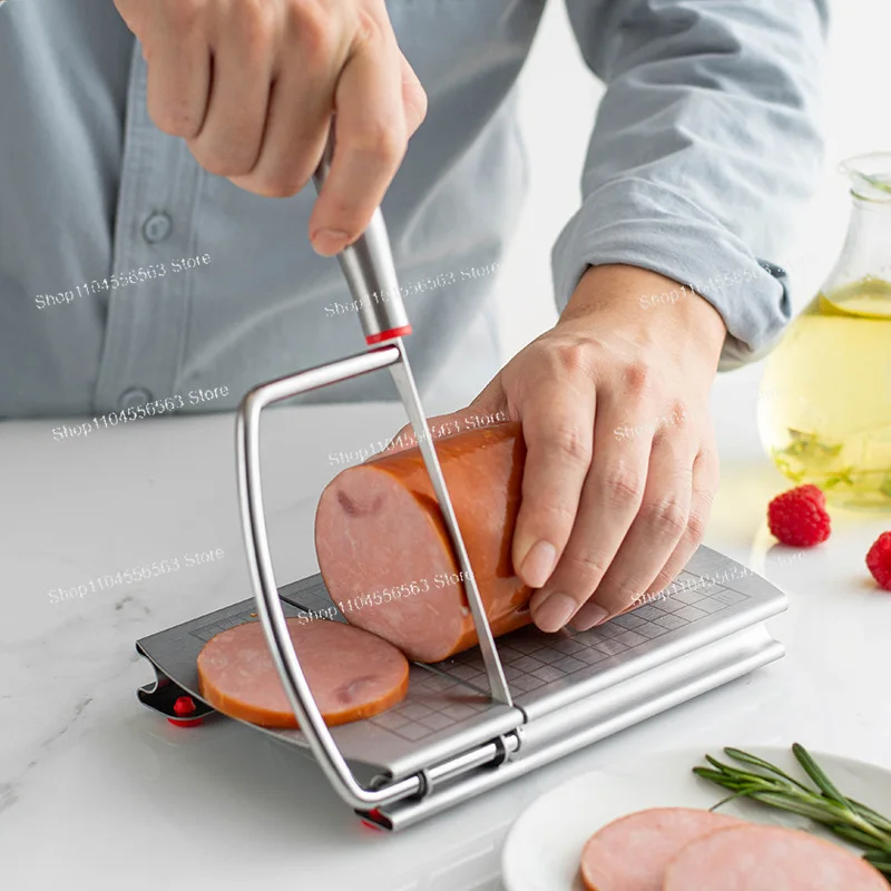 ステンレス製の目盛り付きチーズスライサー ハムカッター バターチーズスプリッター付きキッチンツール