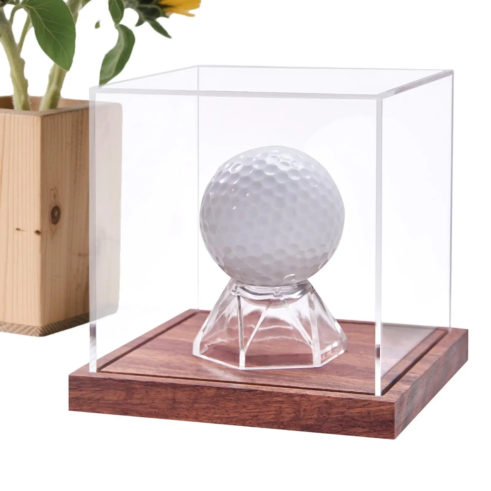 

Acrylic Transparent Golf Ball Display Rack Golf Ball Display Case Dust Protection Square Trophy Storage Case for Home Living