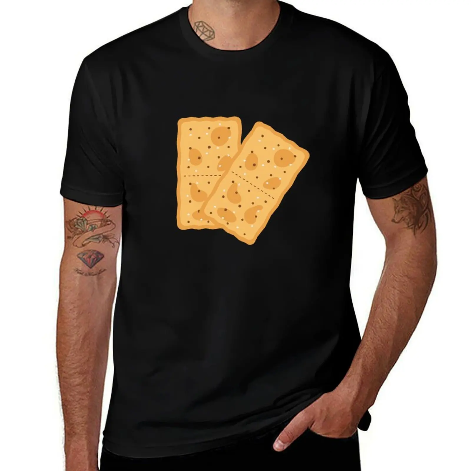 Camiseta CRACKERS (Cheese and Crackers) de color liso para tallas grandes y altas