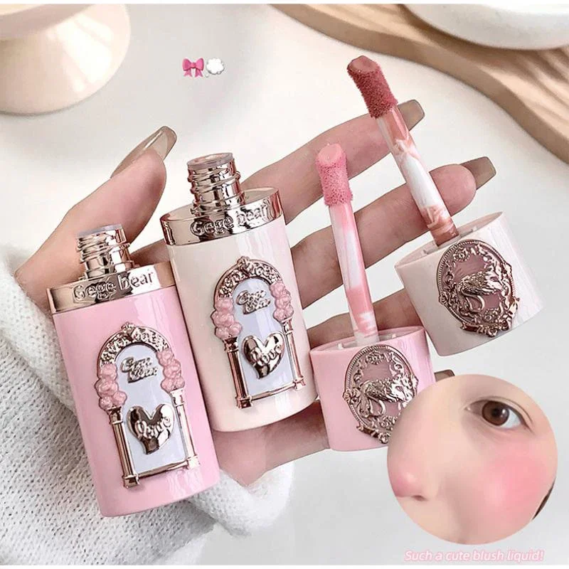 Gege Bear Swan Garden Flüssiges Rouge, samtiges, mattes Zwei-in-Eins für Lippen und Wangen, weicher, jugendlicher Make-up-Look, langlebig