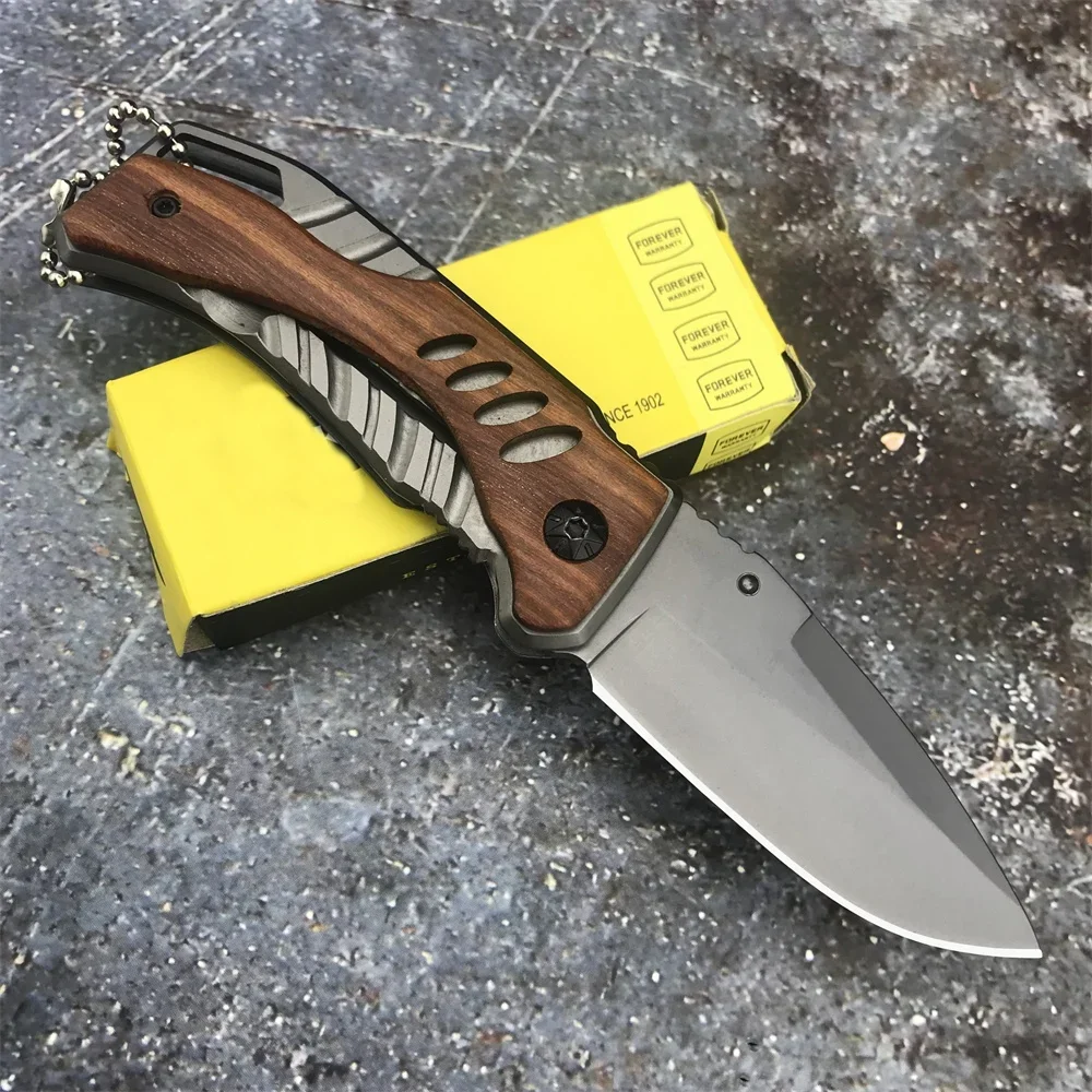 NEW BK X61 Folding Pocket Knife 5CR13Mov Blade Stainless Steel Inlaid with Colored Wood Handles Tactical Knife EDC Multitool