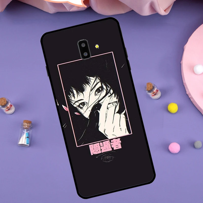 حزين اليابانية أنيمي الجمالية غطاء لسامسونج غالاكسي J4 J6 2018 A7 A9 A6 A8 زائد J8 J3 J5 J7 2017 J1 A5 A3 2016 حالة #3
