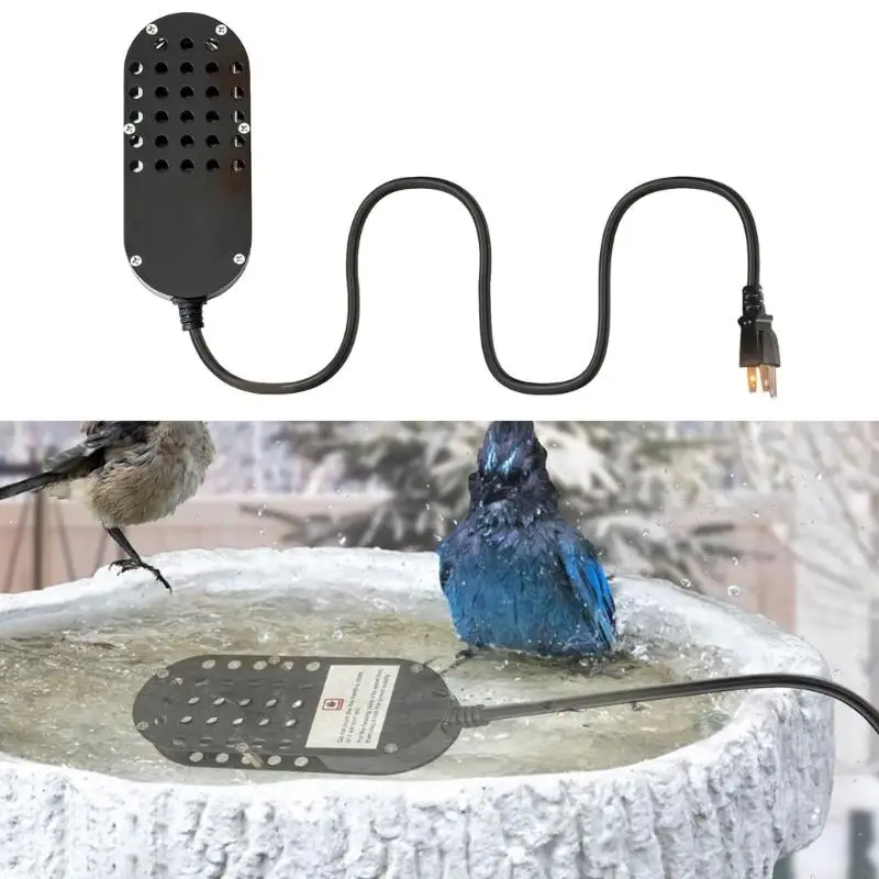 D7YB Duurzame Vogelbadverwarmer Winterwaterontdooier voor buitenpatio's Constante temperatuur BirdBath-waterverwarmer